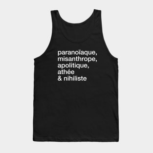 5 words (version française) Tank Top